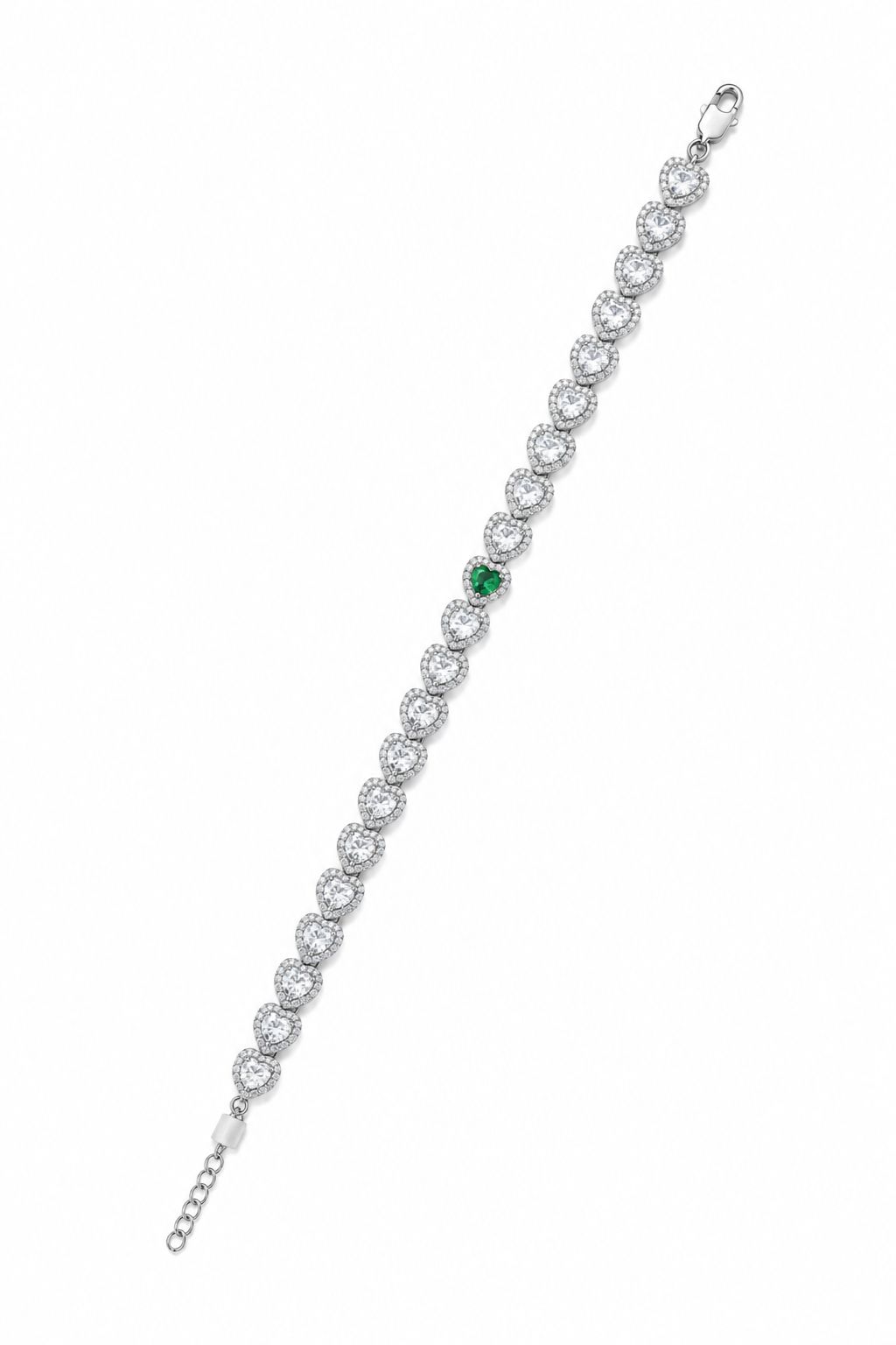 Pulseira Esmeralda coleção Lumière — peça em fundo branco